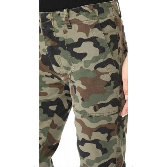NILI LOTAN French Camo Military Pants Joggers Cropped Patch Pocket 4 - Picture 4 of 11